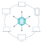 2. The transaction is broadcast to every party in the network